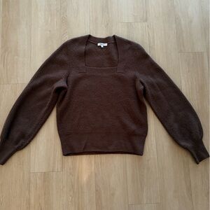 Brown Madewell Square Neck Women's Sweater